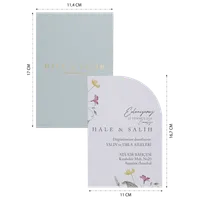 Pastel Floral Arch Wedding Invitation