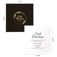 Black Circular Monogram Wedding Invitation