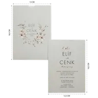 Blush Floral Wreath Wedding Invitation