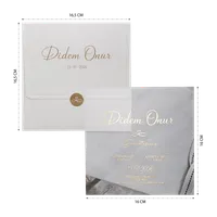 Ivory Gold Script Wedding Invitation