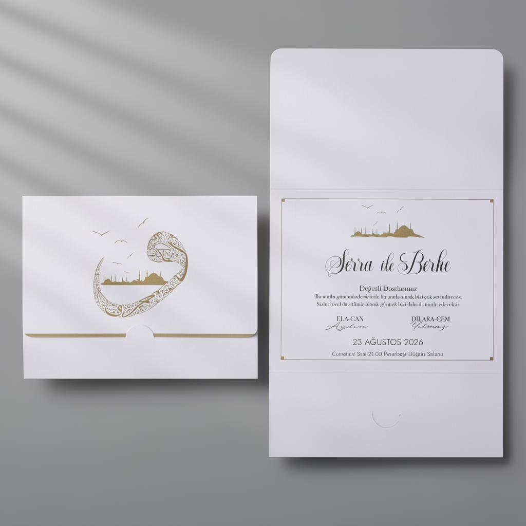 Taupe Wax Seal Wedding Invitation