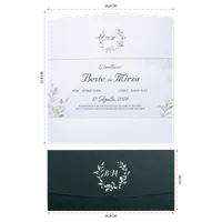 Botanical Wreath Pocket Wedding Invitation