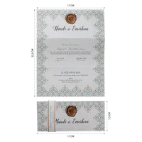 Patterned Wedding Invitation with Wax Seal