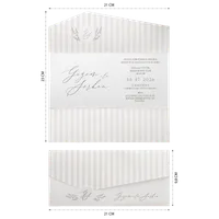 Striped Beige Wedding Invitation