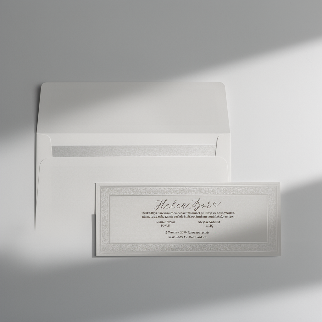 Minimal Horizontal Wedding Invitation