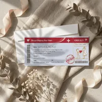 Ticket Style Wedding Invitation