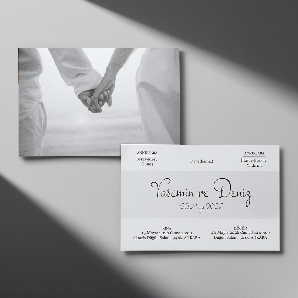 Photo Wedding Invitation Card