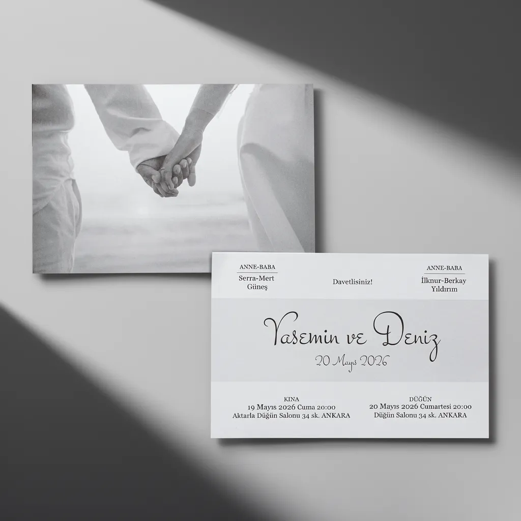 Photo Wedding Invitation Card
