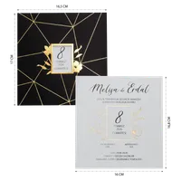 Black Gold Geometric Wedding Invitation
