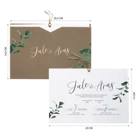 Greenery Pocket Wedding Invitation