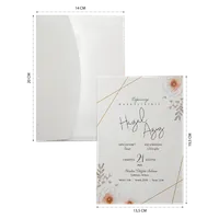 Floral Gold Accent Wedding Invitation