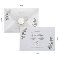 Eucalyptus Wedding Invitation with Seal