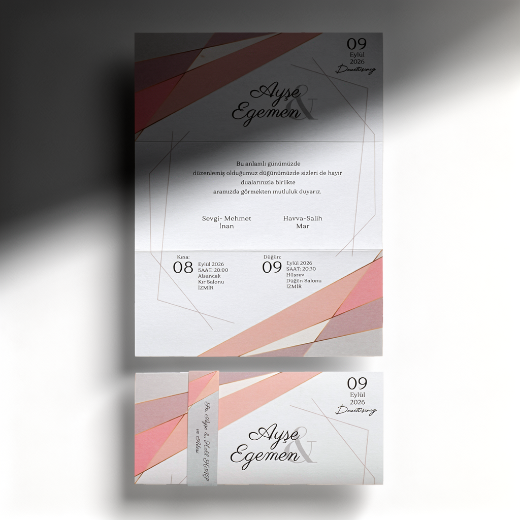 Abstract Geometric Wedding Invitation