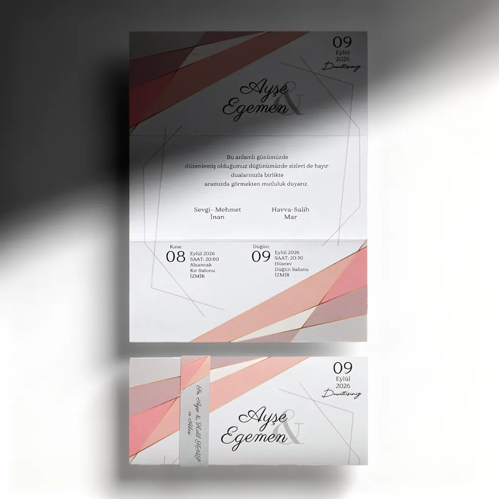 Abstract Geometric Wedding Invitation