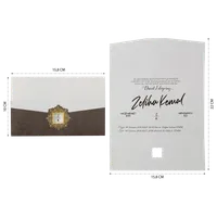 Classic White Folded Wedding Invitation