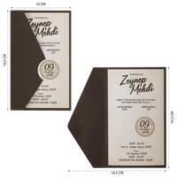 Rustic Brown Wedding Invitation