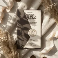 Rustic Brown Wedding Invitation