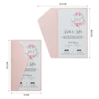 Pink Floral Wedding Invitation