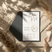 Minimal Black and White Wedding Invitation