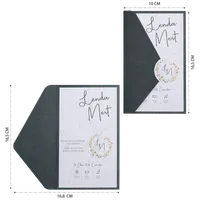 Minimal Black and White Wedding Invitation