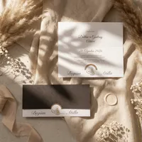 White & Gold Elegant Wedding Invitation