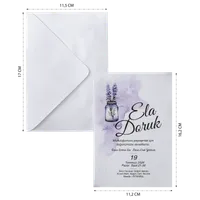 Lavender Watercolor Wedding Invitation