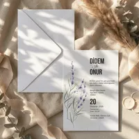 Lavender Floral Wedding Invitation