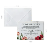 Marble Floral Wedding Invitation